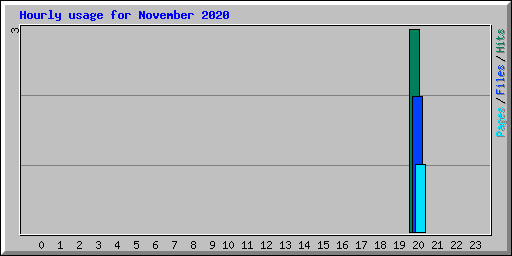 Hourly usage for November 2020